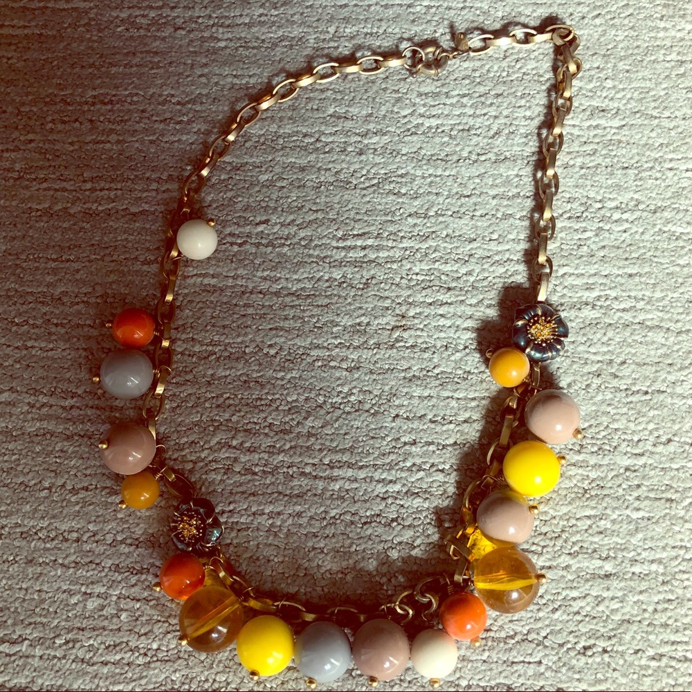 J Crew Ball & Flower Necklace